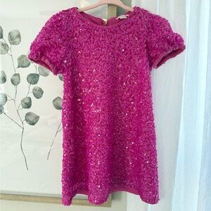 Crewcuts - Pink Sequin Dress kids size 5